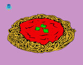 Dibujo Espaguetis con queso pintado por jireh