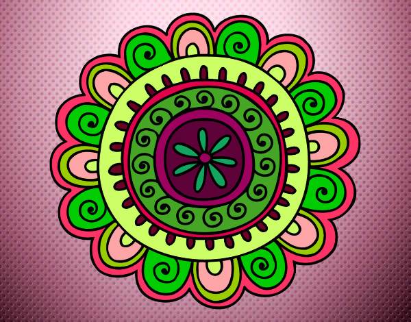 Dibujo Mandala alegre pintado por elisanche7