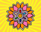 Dibujo Mándala con forma de flor weiss pintado por Moree