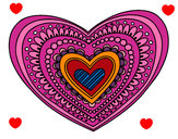 Dibujo Mandala corazón pintado por Marceflore