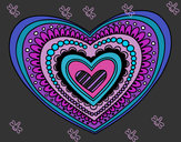 Dibujo Mandala corazón pintado por valeriitta