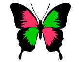 Dibujo Mariposa con alas negras pintado por artemis