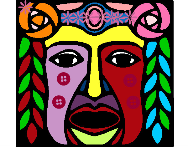 Dibujo Máscara Maya pintado por naydelinnn