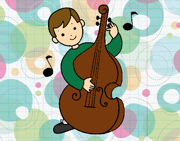 Dibujo Niño con violonchelo pintado por Mariana26