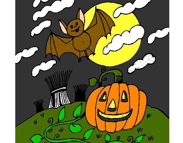 Dibujo Paisaje de Halloween pintado por 963bel