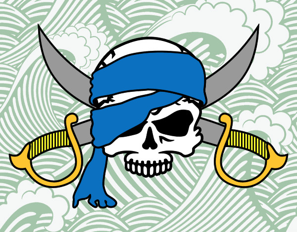 Dibujo Símbolo pirata pintado por hiponea