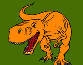 Dibujo Tiranosaurio Rex enfadado pintado por santi12