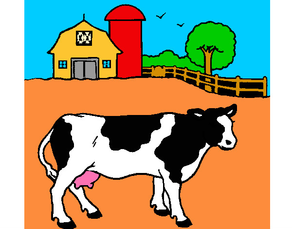 Dibujo Vaca pasturando pintado por stephania3