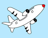 Dibujo Avión alzando el vuelo pintado por 2014