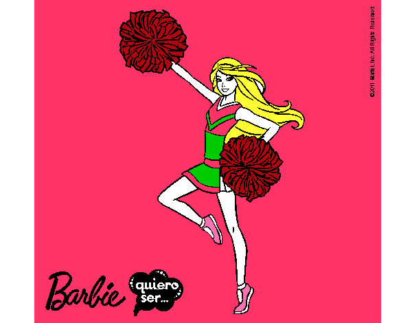 Dibujo Barbie animadora pintado por escuel433b