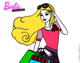 Dibujo Barbie con bolsas pintado por escuel433b