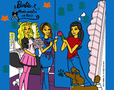 Dibujo Barbie de compras con sus amigas pintado por Anhel