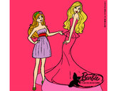 Dibujo Barbie estrena vestido pintado por escuel433b