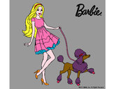 Dibujo Barbie paseando a su mascota pintado por jaz22