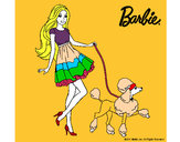 Dibujo Barbie paseando a su mascota pintado por escuel433b