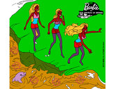 Dibujo Barbie y sus amigas en la playa pintado por daiyshadai