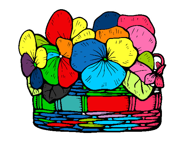Dibujo Cesta de flores 12 pintado por guilledul