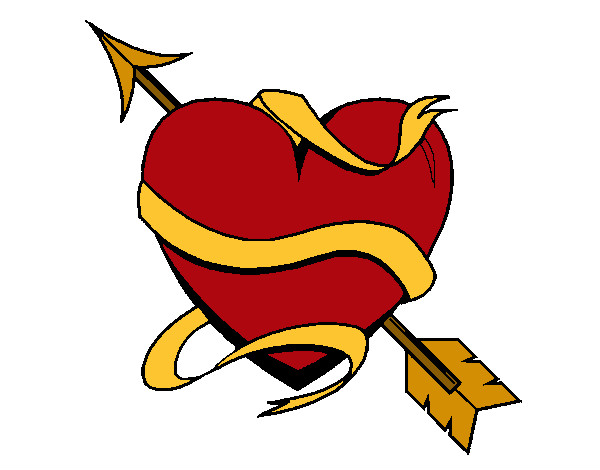 Dibujo Corazón con flecha III pintado por luzbel
