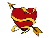 Dibujo Corazón con flecha III pintado por luzbel