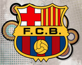Dibujo Escudo del F.C. Barcelona pintado por paolito2
