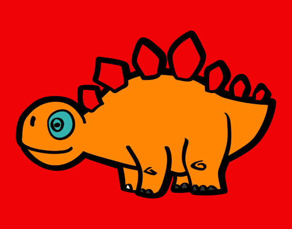 Dibujo Estegosaurio joven pintado por mafalda44