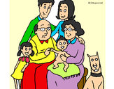 Dibujo Familia pintado por apri