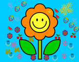 Dibujo Flor happy pintado por 1laca