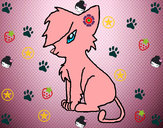 Dibujo Gato con flequillo II pintado por luzbel