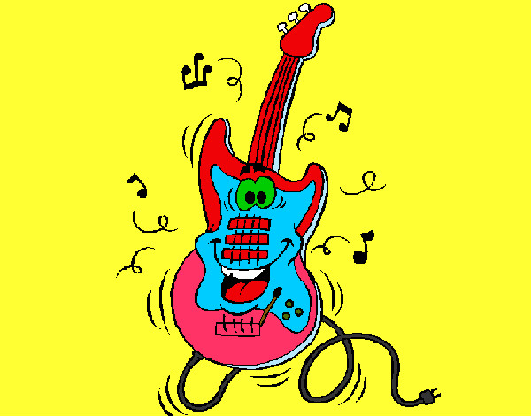 Dibujo Guitarra eléctrica pintado por ELMARTO