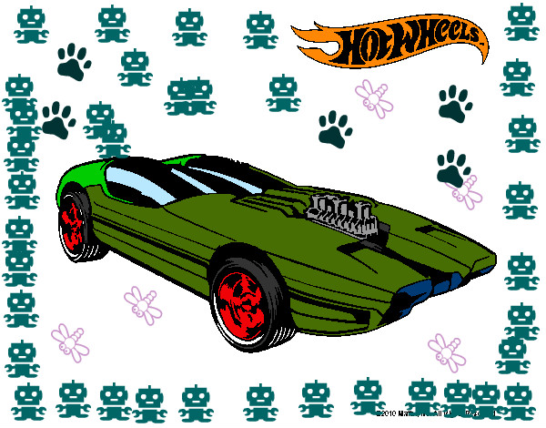 Dibujo Hot Wheels 2 pintado por solcata