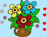 Dibujo Jarrón de flores pintado por daiyshadai