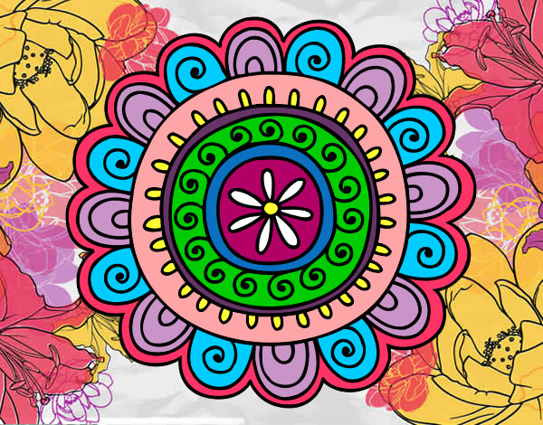 Dibujo Mandala alegre pintado por LiamPayne3