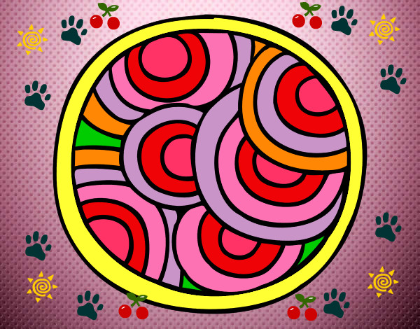 Dibujo Mandala circular pintado por yoyis29194