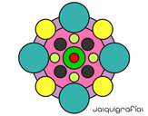 Dibujo Mandala con redondas pintado por xolotl