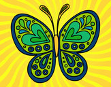 Dibujo Mandala mariposa pintado por elisanche7