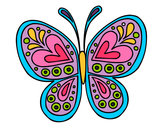 Dibujo Mandala mariposa pintado por EmanuelJ