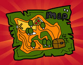 Dibujo Mapa del tesoro pintado por Julss