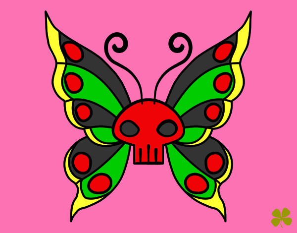 Dibujo Mariposa Emo pintado por mandalista