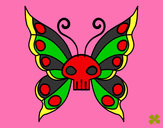 Dibujo Mariposa Emo pintado por mandalista