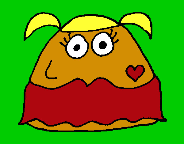 Dibujo Pou chica pintado por AdrianaHL