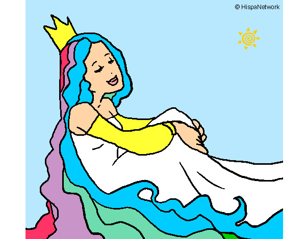 Dibujo Princesa relajada pintado por -harumi-