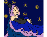 Dibujo Princesa relajada pintado por -harumi-