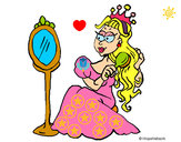 Dibujo Princesa y espejo pintado por lissy