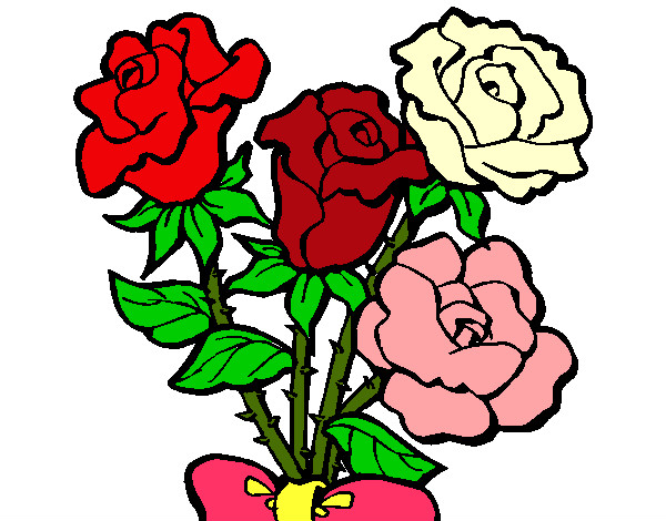 Dibujo Ramo de rosas pintado por luzbel