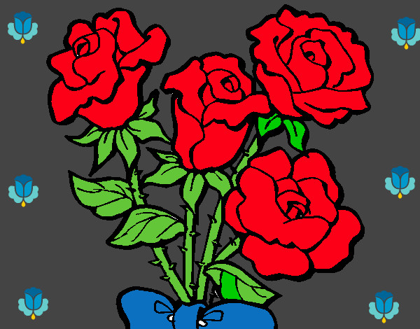 Dibujo Ramo de rosas pintado por valeriitta