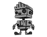 Dibujo Robot con cresta pintado por EmanuelJ