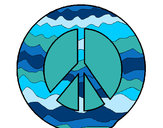 Dibujo Símbolo de la paz pintado por ini2003