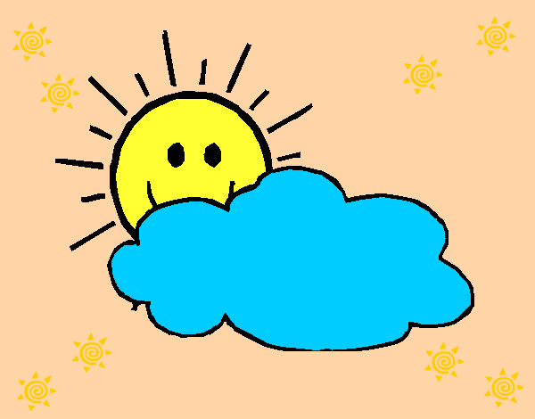Dibujo Sol y nube pintado por cocosette