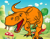 Dibujo Tiranosaurio Rex enfadado pintado por andresca