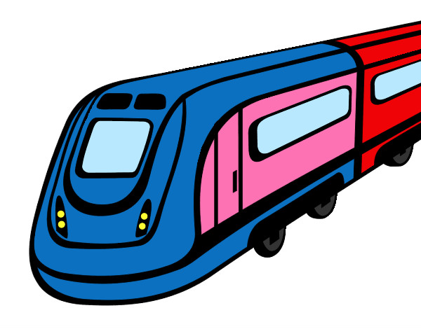 Dibujo Tren de alta velocidad pintado por torr